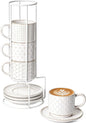 LE TAUCI 8 oz Stackable Latte Cups by LETAUCI