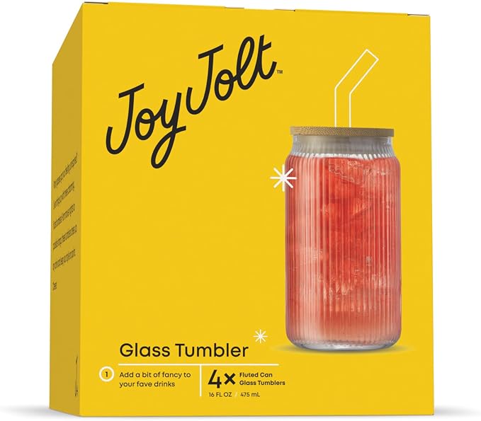 JoyJolt Fluted Glass Tumblers - Image 9
