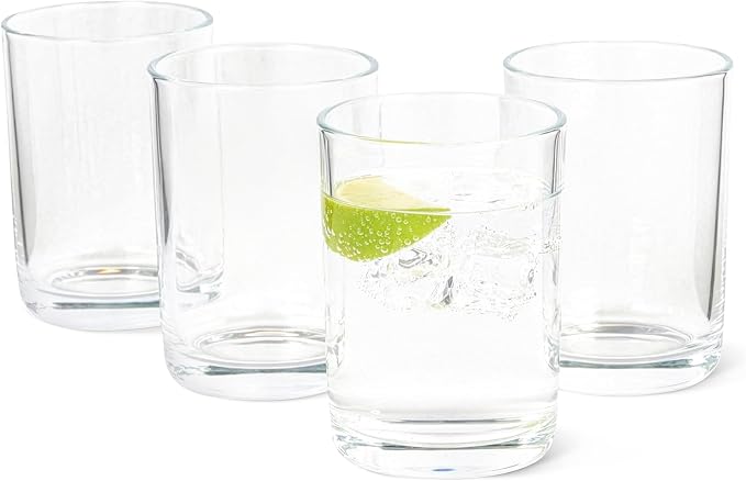 Amazon Basics Drinking Glasses, Dishwasher-Safe, 4-Piece Set, 11 oz. by AmazonBasics