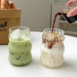 2 Pcs Ribbed Glass Cups 18 Oz Vintage Drinking Glassware Ripple Cocktail Glasses by GUOJOZO