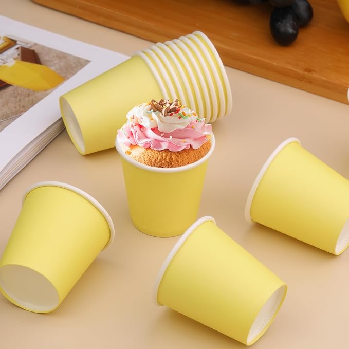100 Pack 3 oz Disposable Paper Cups, Mouthwash Cups Espresso - Image 7