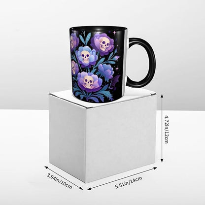 Skull Floral Coffee Mug 11 Ounce Mugs Ceramic Tea Cup Drinking Water Cups | - Image 6