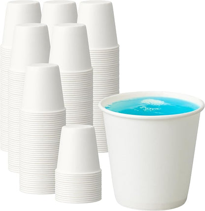3 oz Disposable Paper Cups, Mouthwash Cups, Small Coffee Cups by PACKINNO