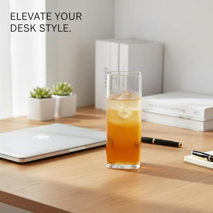 Drinking Cup Square Borosilicate Glass Tumbler Handleless Design - Image 3