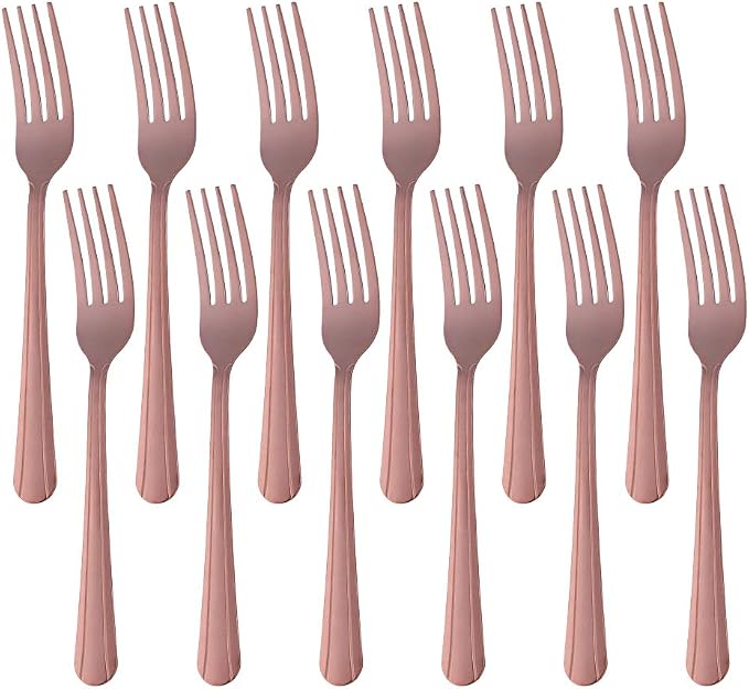12 Pieces Dinner Fork, Stainless Steel Silverware Forks, 7.1 Inches Metal Fork by KitchenDining