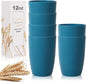 Wrova Wheat Straw Cups 6 PCS Good Alternative to Plastic Reusable Cups 12 oz by WROVA