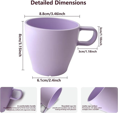 6-Pack 10oz Unbreakable Coffee Mugs, Microwave Safe Premium Drinkware, - Image 2
