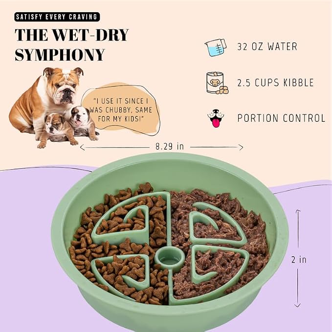 AVERYDAY Slow Feeder Dog Bowls for Large Breeds Fits Raised Feeding Station - Image 4