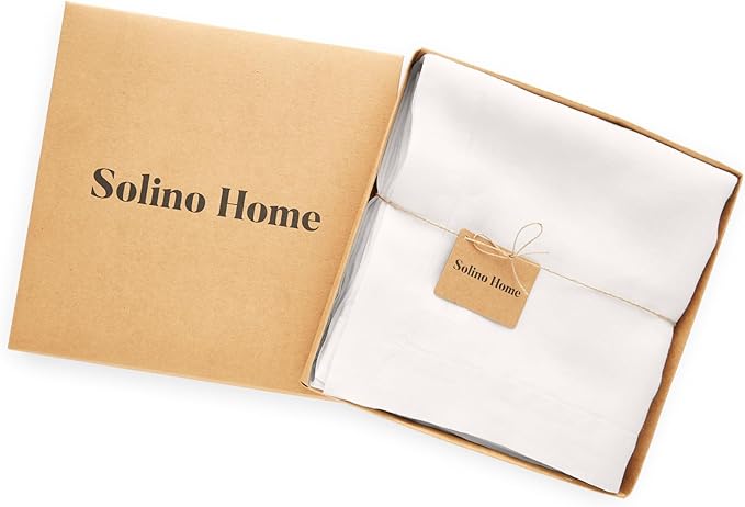 Solino Home Linen White Tablecloth 70 x 108 Inch - 100% Pure Linen Rectangular Tablecloth - Machine Washable Table Cloth for Winter, Valentines, Spring, Easter - Sonoma
