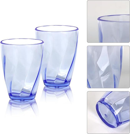 Topsky 12-ounce Plastic Water Tumblers | Set of 4 Transparent Unbreakable - Image 5
