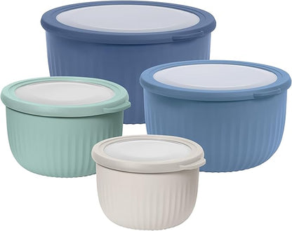 Oggi Set of 4 Prep, Store & Serve Plastic Bowls by Unknown