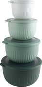 COOK WITH COLOR Prep Bowls with Lids- Wide and Deep Nesting Plastic Small by CookwithColor