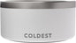Coldest Dog Bowl - Anti Rust Metal, Non Slip, 3 Layers Insulated Stainless Steel Dog Bowls - Spill Proof & Heavy Duty - Water Bowl for Dogs, Cats & Pets, Dish Washer Safe (200 oz, Epic White)