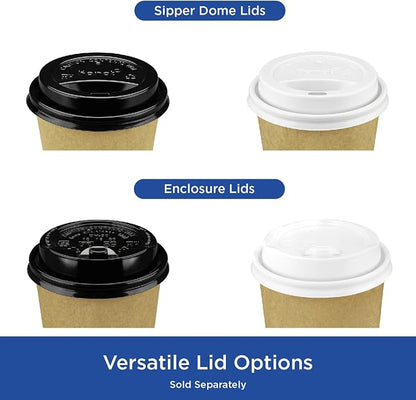 Karat 8 oz Coffee Cups, Kraft Disposable Paper Hot Cups, 1000ct | C-K508K - Image 3