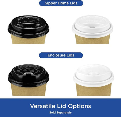Karat 10 oz Coffee Cups, Disposable Paper Hot Cups Kraft, 1000ct | C-K510K - Image 3