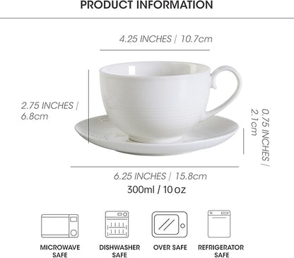 10OZ Porcelain Cappuccino Cups - Image 7