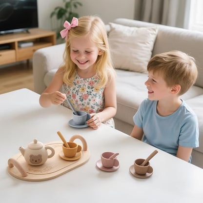 Tea Party Set for Little Girls 1-3 Kids Tea Set - Image 7