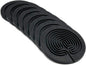 Classic Labyrinth Black Silicone Coasters - Set of 8 Non-Slip, Heat-Resistant Drink Coasters for Coffee, Tea, and Glasses - Durable, Easy to Clean, Decorative Tabletop Protection