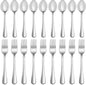 24 Pcs Forks and Spoons Silverware Set, Food Grade Stainless Steel Flatware by MUTNITT