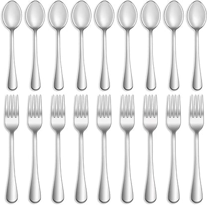 12 Pcs Forks and Spoons Silverware Set, Food Grade Stainless Steel Flatware by MUTNITT