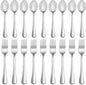 12 Pcs Forks and Spoons Silverware Set, Food Grade Stainless Steel Flatware by MUTNITT