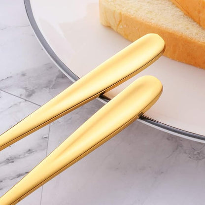 Buyer Star Butter Knives, 18/10 Stainless Steel 6.10 Inch Gold Cheese Spreader - Image 5