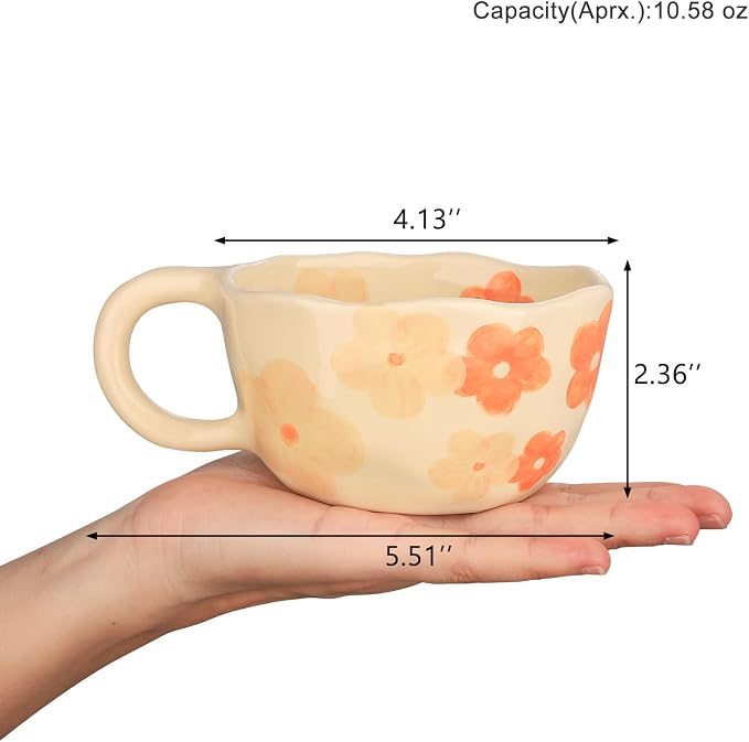 VanEnjoy Ceramic Cup, Cute Coffee Mug, Strawberry Mug, Aesthetic Coffee Mug - Image 2