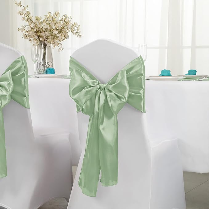 Horbaunal 2 Pack Sage Green Satin Table Runner 12 x 108 Inch | Smooth Table - Image 3