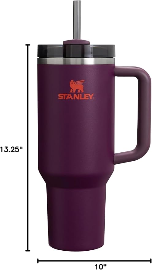 STANLEY Quencher H2.0 Flow State Tumbler, 40 oz, Plum | Handle and Straw | - Image 10