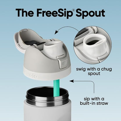 Owala FreeSip Stainless Steel Water Bottle 24 oz Denim - Image 3