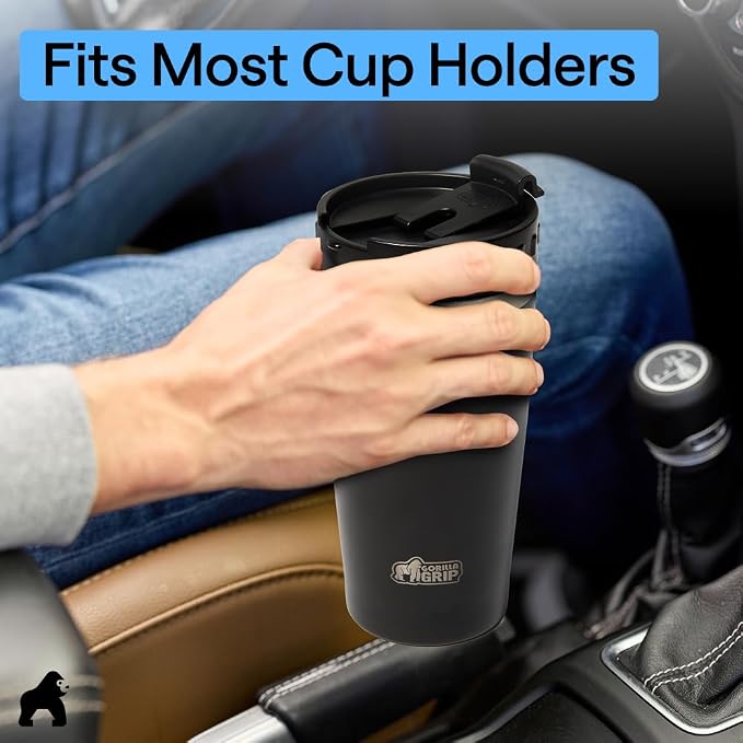 GORILLA GRIP 304 Stainless Steel Double Insulated Travel Coffee Mug, Leakproof - Image 9