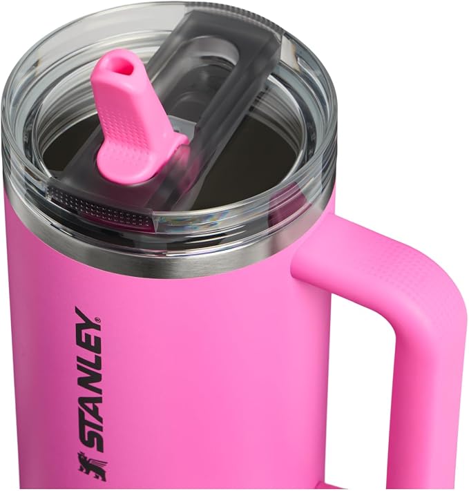 STANLEY Quencher ProTour Flipstraw Tumbler, 40 oz, Hot Pink | Built-In Straw & - Image 2