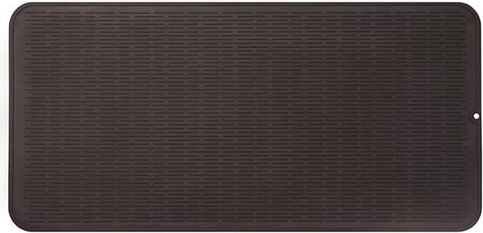 Silicone Dish Drying Mat for Multiple Usage,Easy clean,Eco-friendly,Heat-resistant Silicone Mat for Kitchen Counter or Sink,Refrigerator or Drawer Liner Coffee 5XL 36inches x 18inches