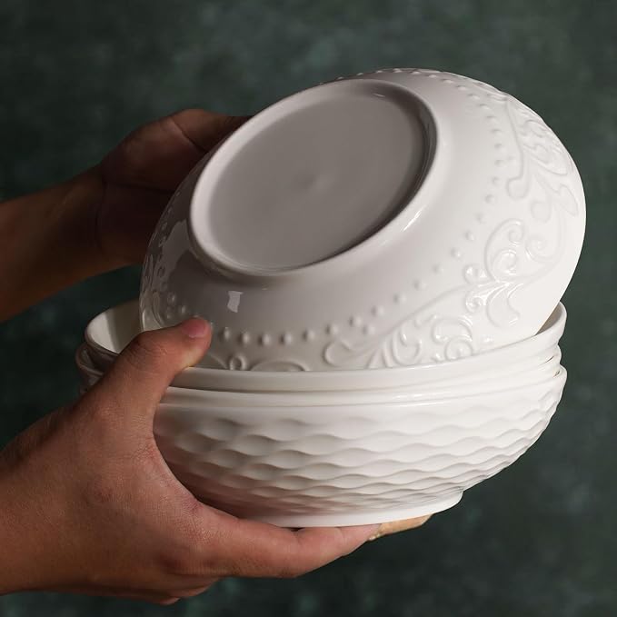 Pasta Bowls 32oz, Ceramic Large Salad Bowls 8 inch, Soup Bowls Set of 4 - Image 5