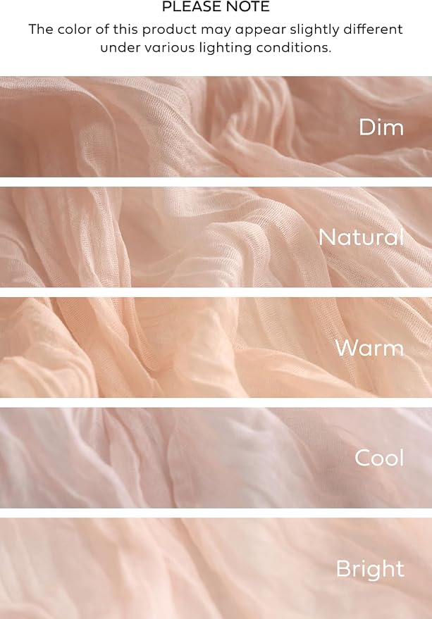 Ling's Moment Pink Cheesecloth Table Runner, 120 Inch 10FT Blush | Boho Gauze - Image 8