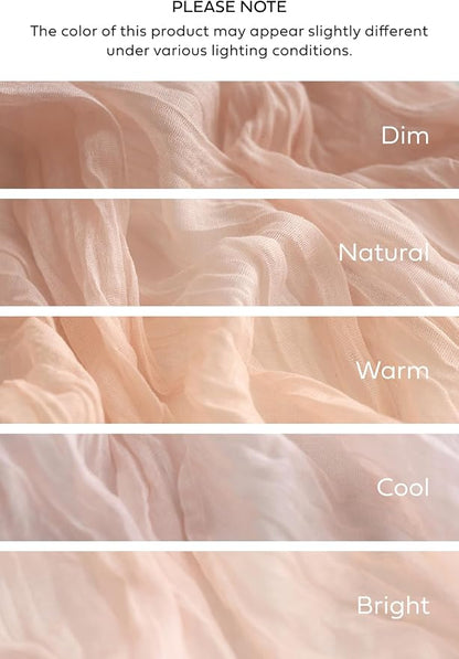 Ling's Moment Pink Cheesecloth Table Runner, 120 Inch 10FT Blush | Boho Gauze - Image 8