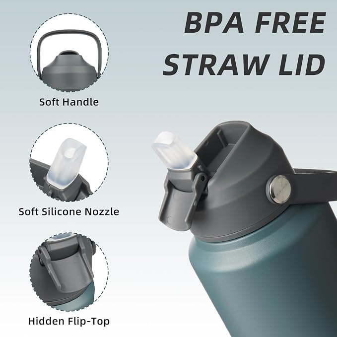 BJPKPK 40oz Insulated Water Bottle, Stainless Steel Bottle - Image 2