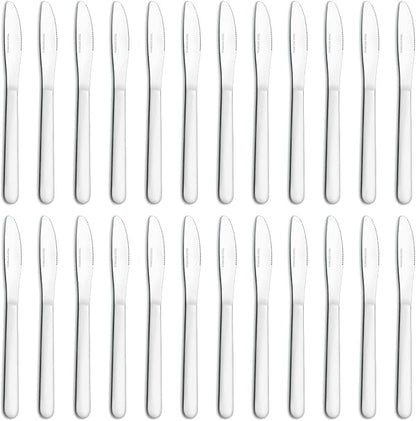 24 Pieces Dinner Knives Set, 8.1" Inches Table Knives Set, Durable Butter Knife by Funnydin