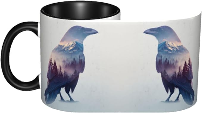 FyLybois Crow Coffee Mug 11 Ounce Mugs Ceramic Tea Cup Drinking Water Cups | - Image 4