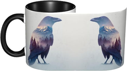 FyLybois Crow Coffee Mug 11 Ounce Mugs Ceramic Tea Cup Drinking Water Cups | - Image 4