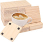 40 PCS 4 Inch Square Wood Coasters, 4 x 4 Inch Wooden Coasters by Geytetqi