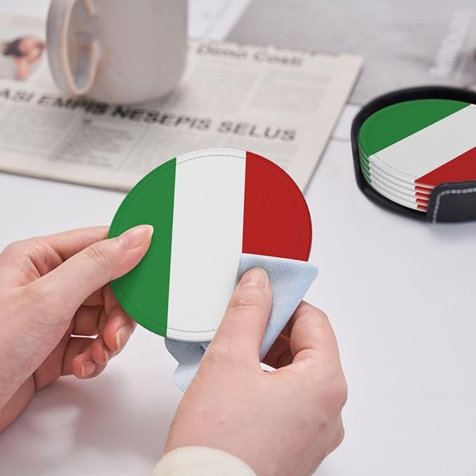 Italy Flag Coasters for Drinks - Image 5