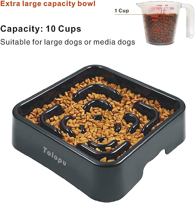 Extra-Large Durable ABS Large Slow Feeder Dog Bowls Stop Bloat Bowl - Image 2
