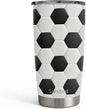 SANDJEST Soccer Tumbler 20oz Stainless Steel Insulated, Travel Coffee Cup by SANDJEST