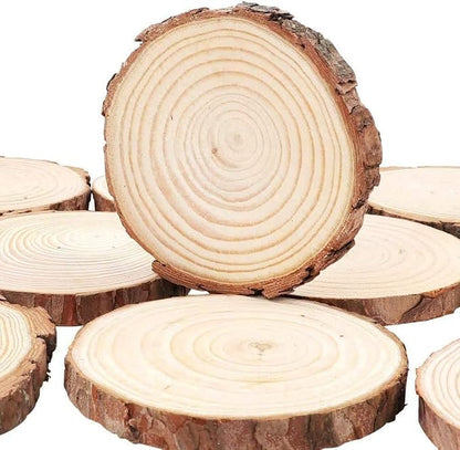 Unfinished Natural Wood Slices - Image 2