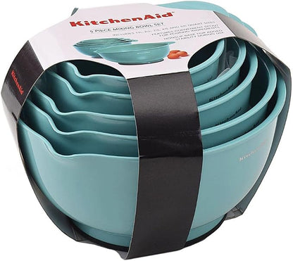KitchenAid KE178OSAQA Classic Mixing Bowls, Aqua Sky 2 - Image 7