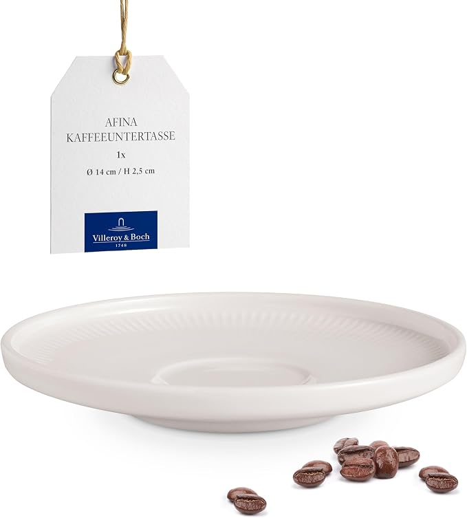 Villeroy & Boch Afina Coffee Cup Saucer, Premium Porcelain, Made in Germany by Unknown