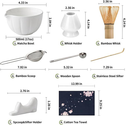 8 Pcs Matcha Whisk Set, HTRCXB Matcha Set - Image 2