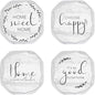UMIRRO Absorbent Drink Coasters, Housewarming Gifts for New House, Sweet Home Decor, Rustic Farmhouse Coffee Table Centerpiece, Small Ideas for Women Mom Her Men Dad Him, 4", Set of 4