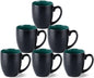 GBhome 16 oz Coffee Mugs Set of 6, Ceramic Coffee Cups- Green by GBhome